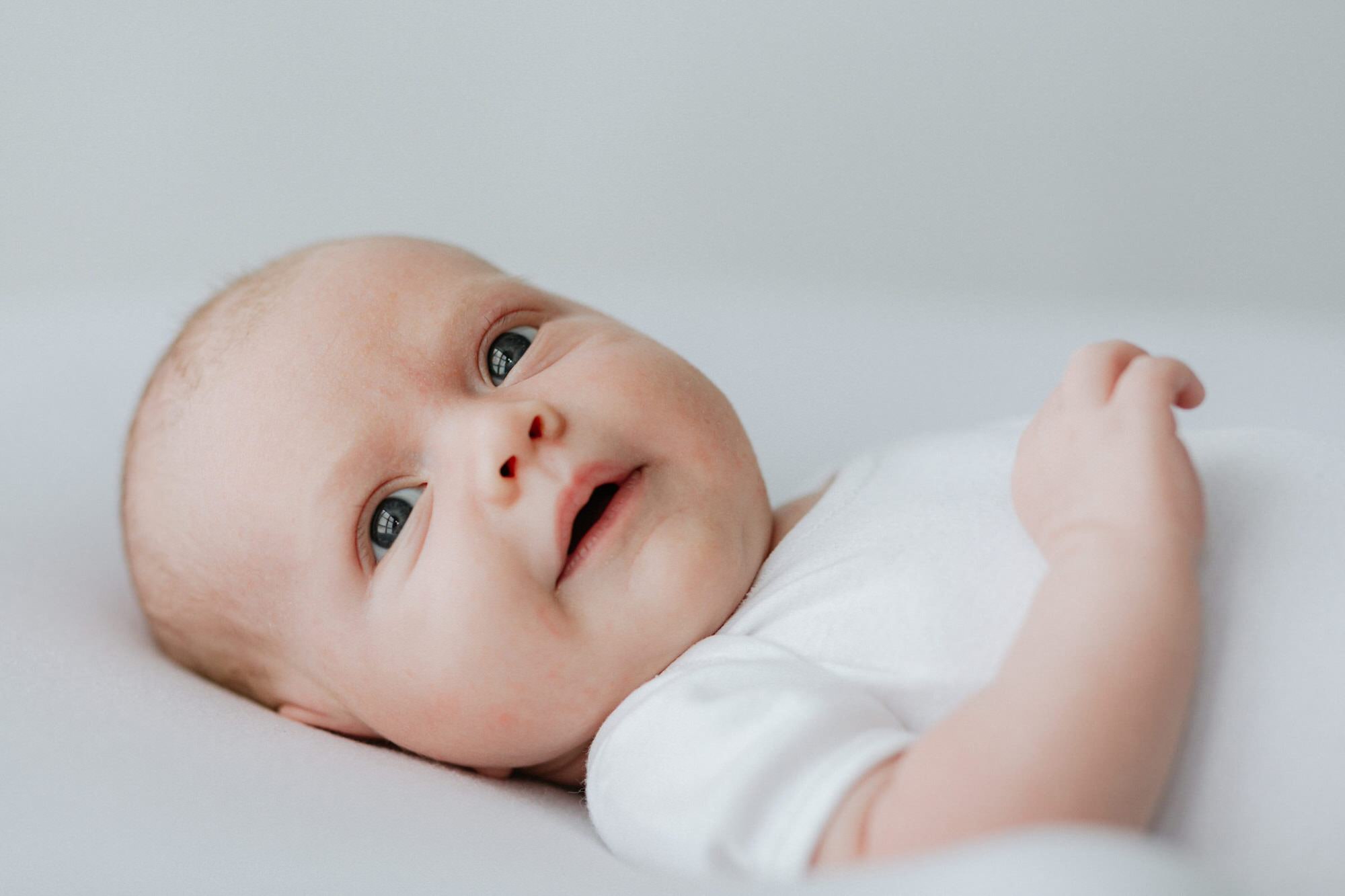 4 week old baby boy at his kent newborn photoshoot in bexley