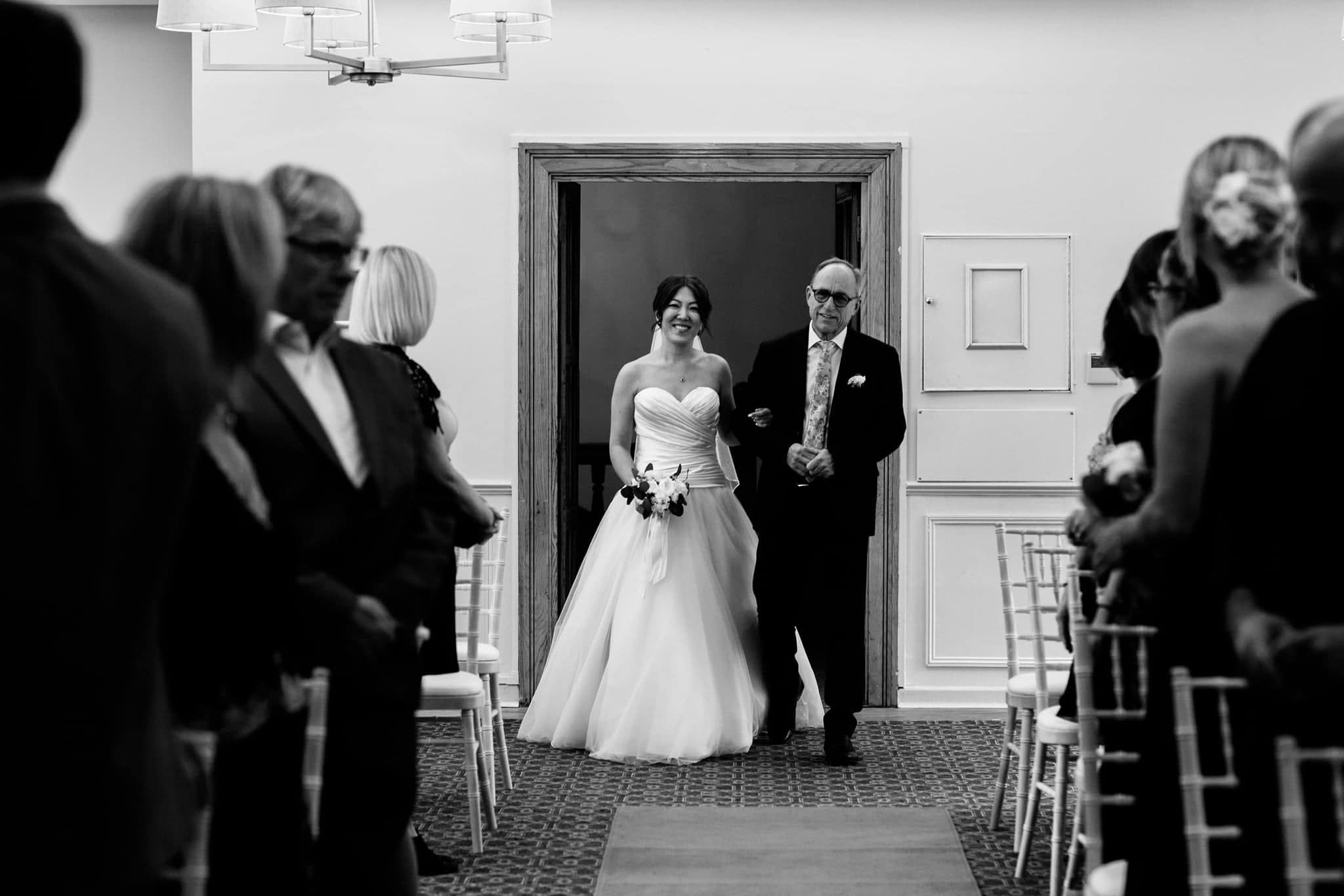 bride and father of the bride at Selsdon Estate weddings Kent