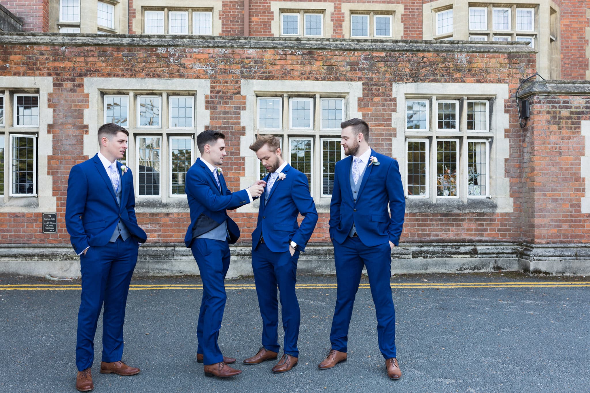 groom with ushers and best man at Selsdon Estate Wedding Kent