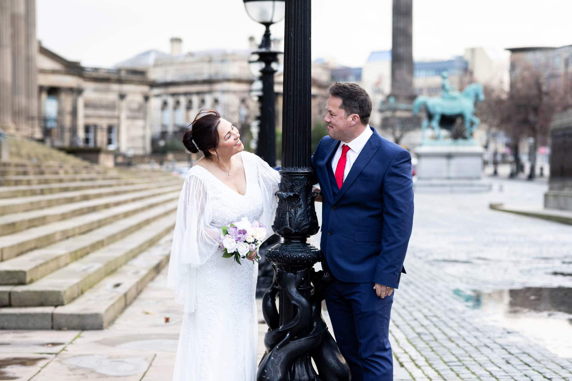 Groom and Bride at their St Georges Hall Liverpool micro wedding by kent small wedding photographer