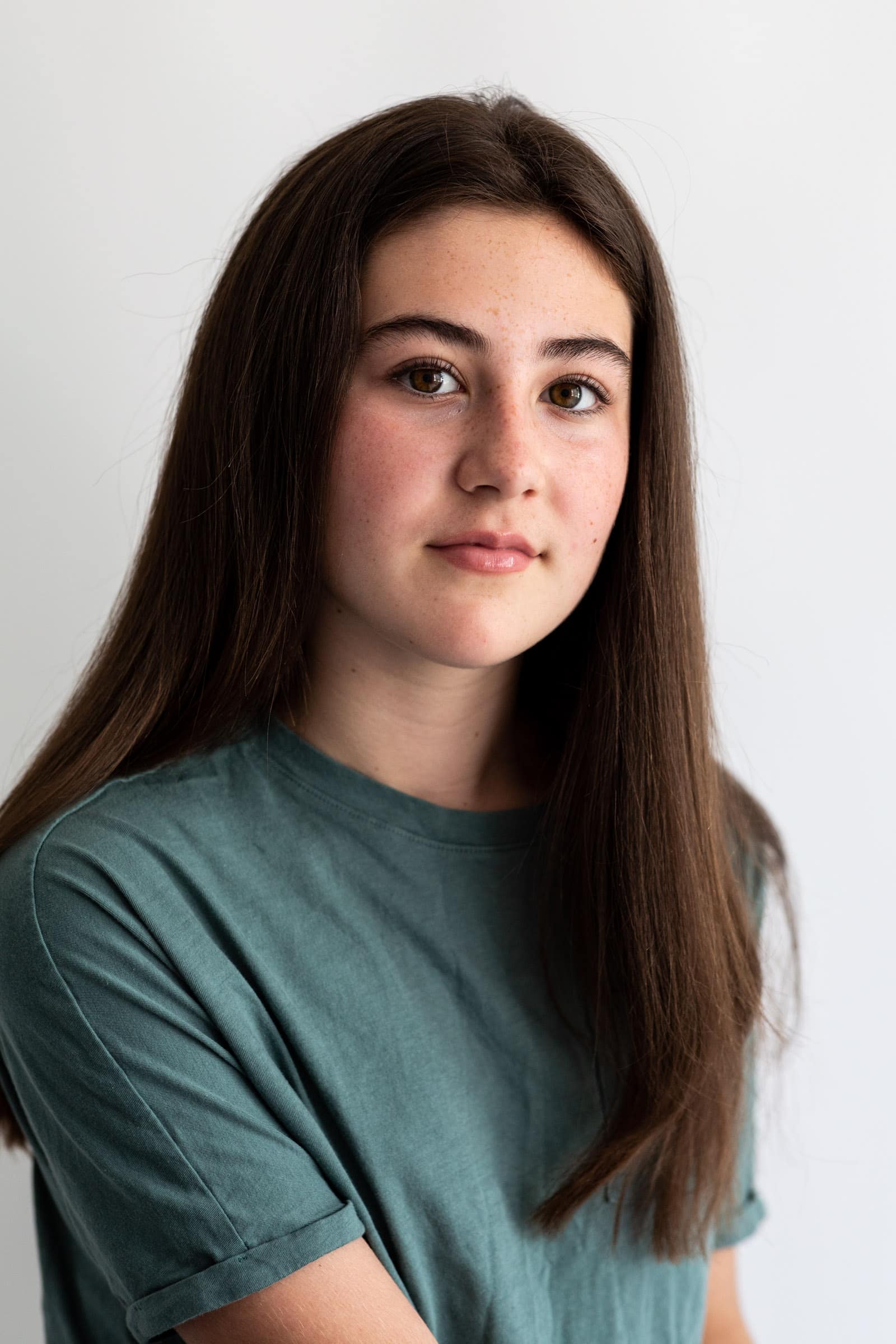 teenage girl at her kent acting portfolio updates shoot in Bexley